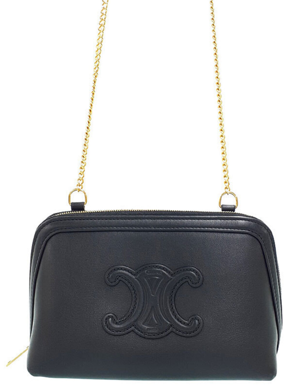 Celine Triomphe Chain Clutch Shoulder Bag